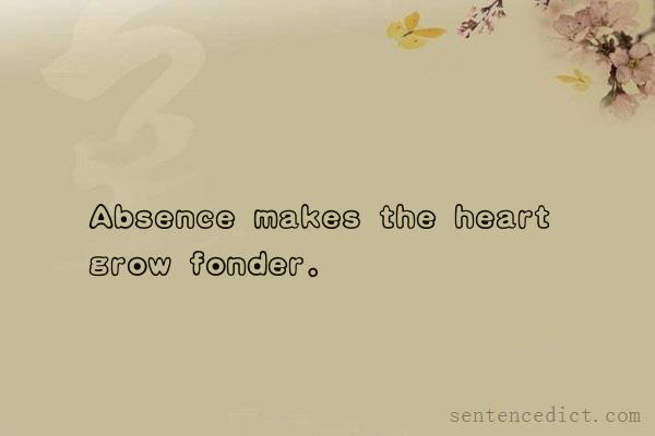 absence makes the heart